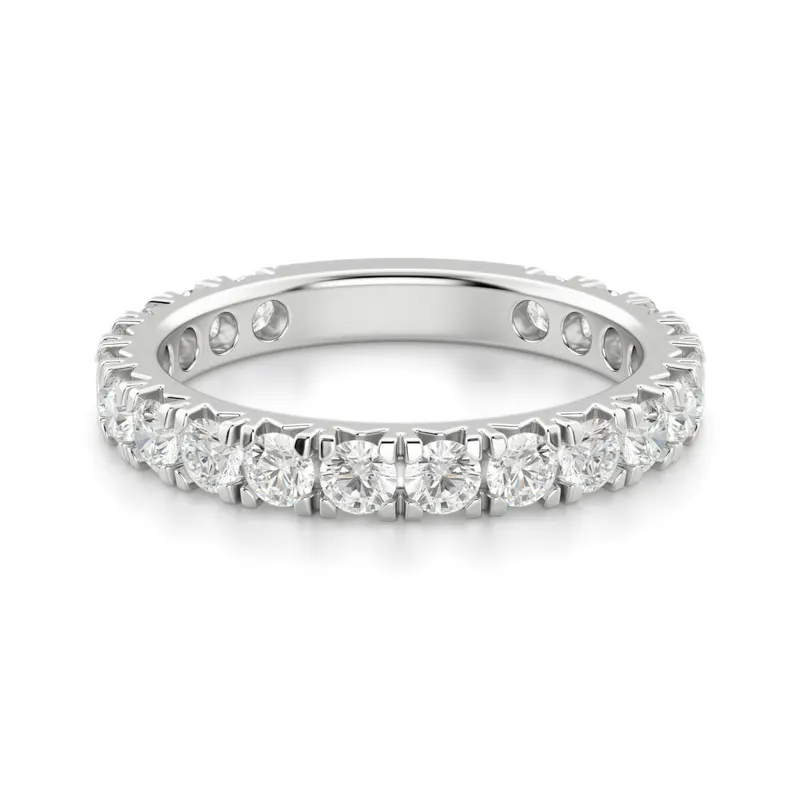 Obrączka Ślubna Gwyneth Laboratoryjny Diament 585 Białe Złoto (14K)