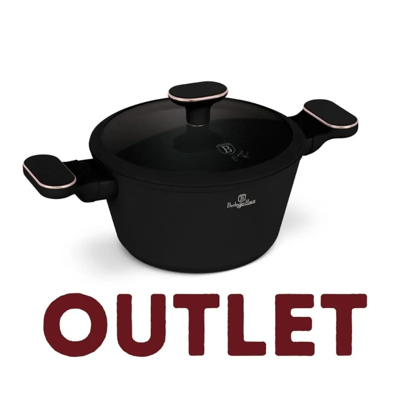 Garnek z pokrywką 20cm BerlingerHaus BH- 8357 | Black Rose Collection | OUTLET