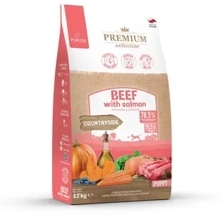 POKUSA Premium Selection Puppy Wołowina z łososiem - sucha karma dla psa - 12kg