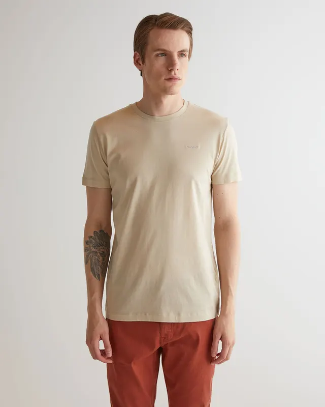 Gant T-Shirt Z Merceryzowanej Bawełny