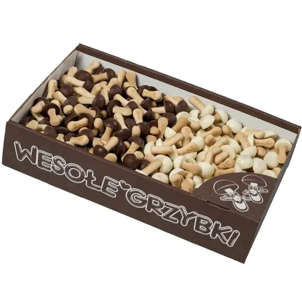 Herbatnik Wesołe Grzybki Mix Czekoladowe-Białe 1kg