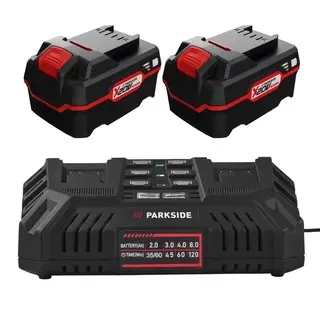 2x Akumulator 4ah PAP 20 B3 + podwójna ładowarka PARKSIDE 200W PDSLG 2x4.5A