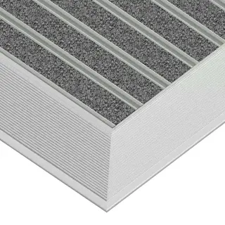 Clean ECO Ryps 60 x 90 cm - ekologiczna wycieraczka aluminiowa szary 12 mm Profil najazdowy