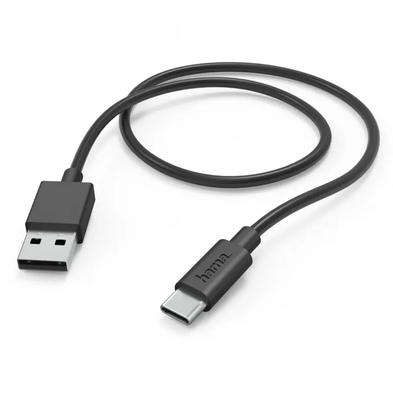 Hama Kabel ładujący USB-A USB-C 1m czarny