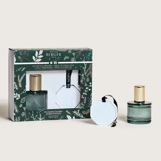 Zestaw upominkowy Little Treasures Magical Spray do pomieszczeń i porcelanowa zawieszka Maison Berger Paris