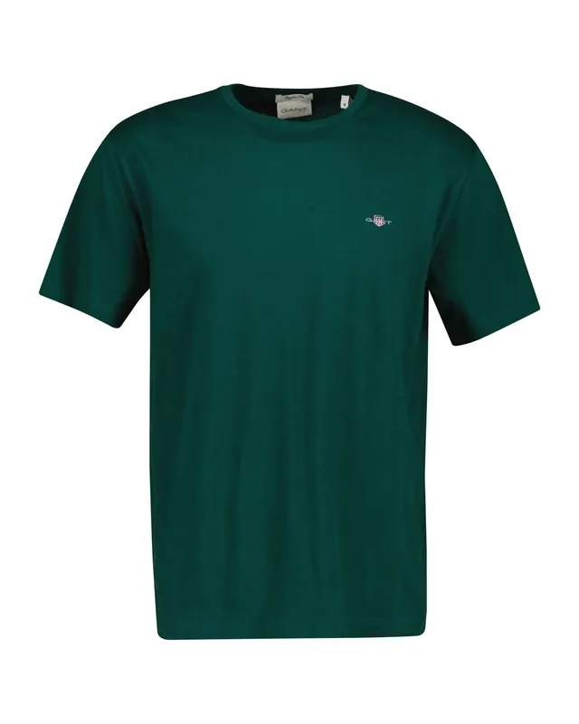 Gant T-Shirt Shield Męski Regular Fit Zielony