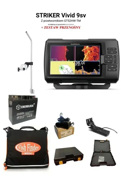 Echosonda Garmin Striker Vivid 9sv z GT52HW ZESTAW
