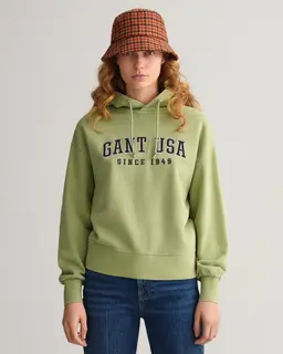Gant Bawełniana Bluza Damska Z Nadrukiem Z Kapturem Oversize Fit