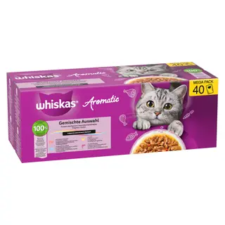Whiskas Aromatic Selection, 40 x 85 g - Pakiet mieszany w sosie (4 smaki)
