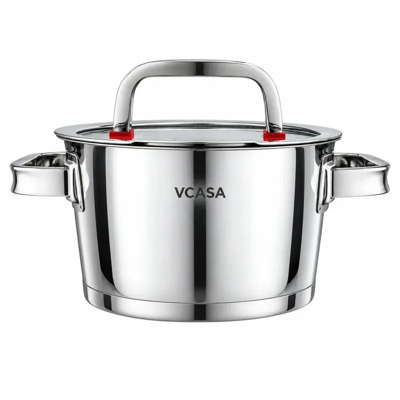 Garnek Vcasa Sierra 16Cm 1,6L Stal Nierdzewn 304 Pokrywka Cedzak Odcedzania