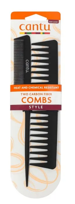 Cantu Two Carbon Fiber Combs Style Zestaw Grzebieni do Włosów