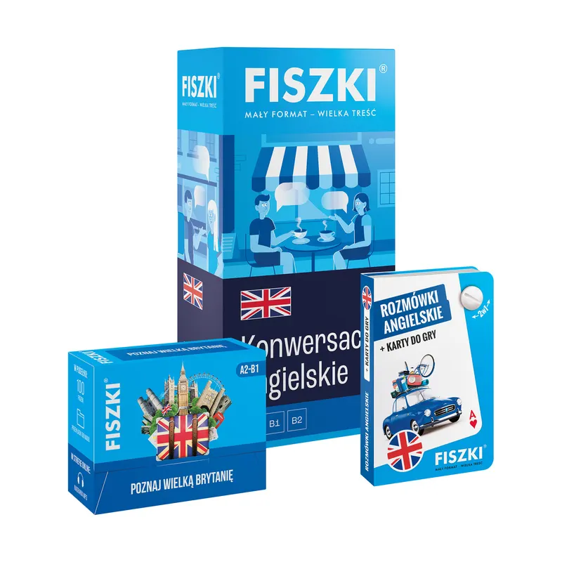 Zestaw FISZKI - język angielski - Kurs angielski dla podróżników (poziom A1-B2)
