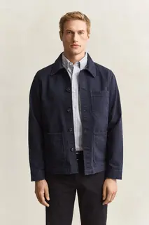 Gant Koszula Męska Regular Fit Granatowa