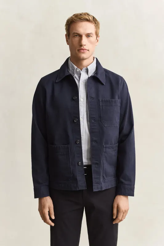 Gant Koszula Męska Regular Fit Granatowa