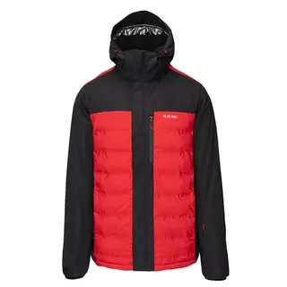 Kurtka męska ocieplana Hi-Tec Helten - czarno-czerwona, Rozmiar S