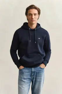 Gant Bluza Męska Z Kapturem Regular Fit Granatowa
