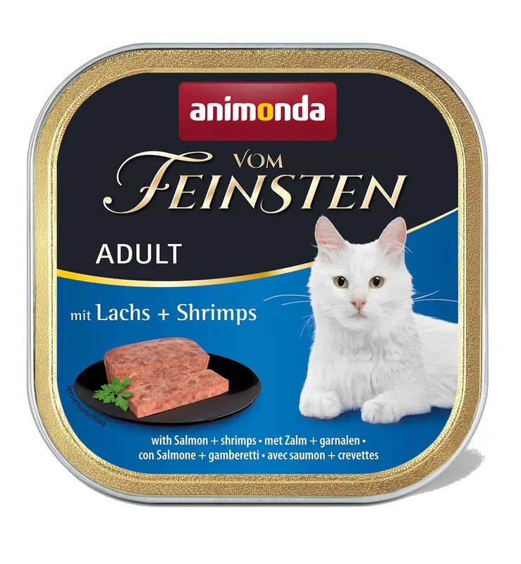 ANIMONDA Vom Feinsten Adult Łosoś z krewetkami - mokra karma dla kota - 100g