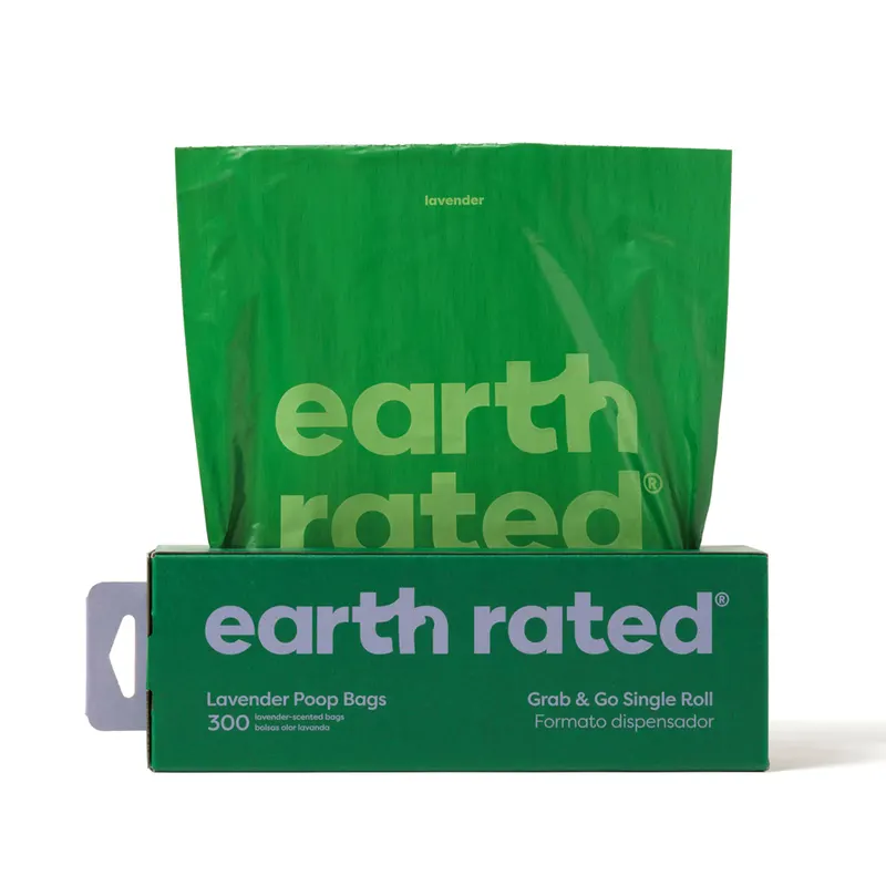 Earth Rated 300 worków na psie odchody w pudełku - Lawenda