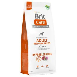 Brit Care Dog Hypoallergenic Adult Medium Breed, jagnięcina i ryż - 12 kg
