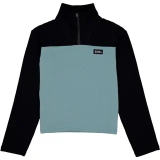 Mons Royale Offgrid Merino Fleece Long Sleeve, bluza polarowa, damska, niebieska/czarna