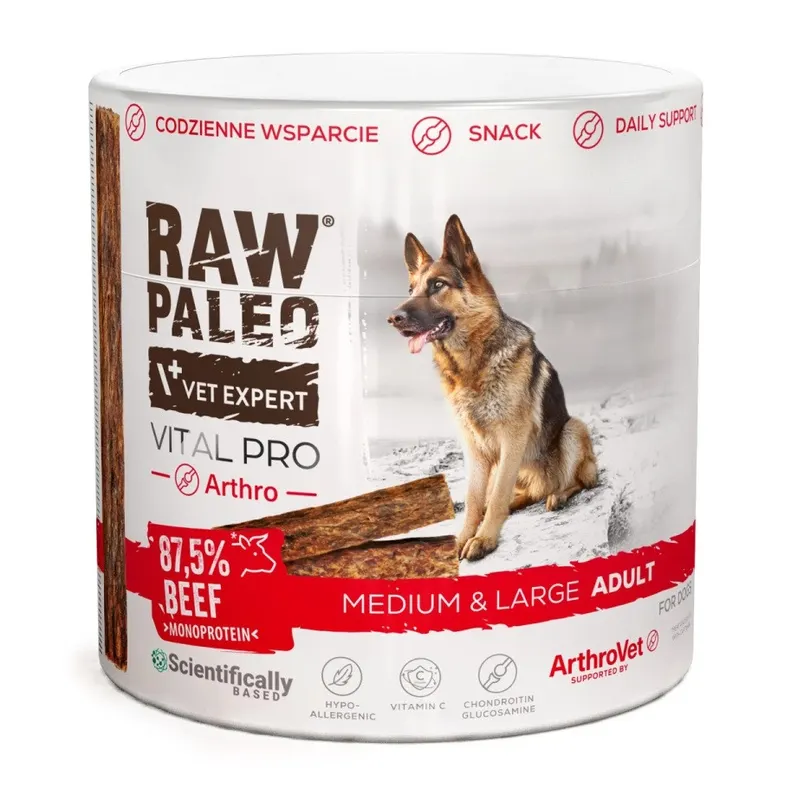VETEXPERT Raw Paleo Vital Pro Arthro Beef Medium Large Mono - przysmak dla psa - 100g