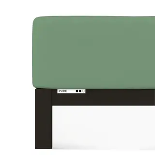 Prześcieradło Schlafgut Pure | 140x190-160x220 cm | Zielony Mid | -160x220 - L (665) bawełna