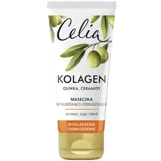 Celia Kolagen maseczka do twarzy wygładzająco-odmładzająca z kolagenem, oliwą z oliwek, ceramidami i witaminą E 60 ml