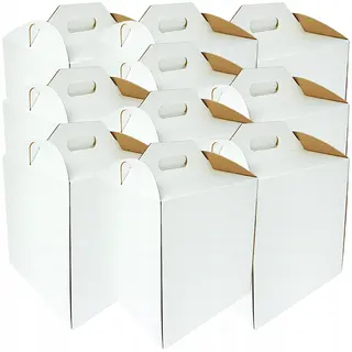 20x Karton na tort piętrowy ciasto białe pudełko 30x30x35 cm BARDZO MOCNE