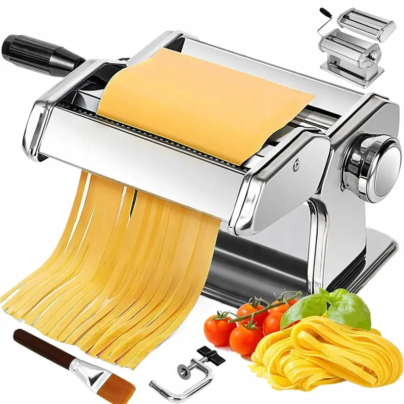 Maszynka do Wałkowania i Cięcia Makaronu Spaghetti i Lasagne - 7 Poziomów