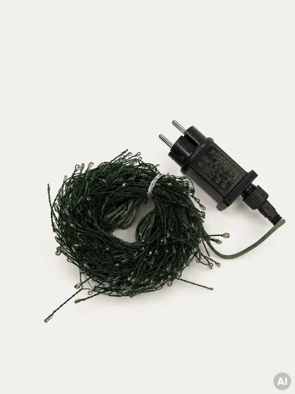 Lampki ILUMES na cienkim zielonym druciku 500 LED, 1000 cm