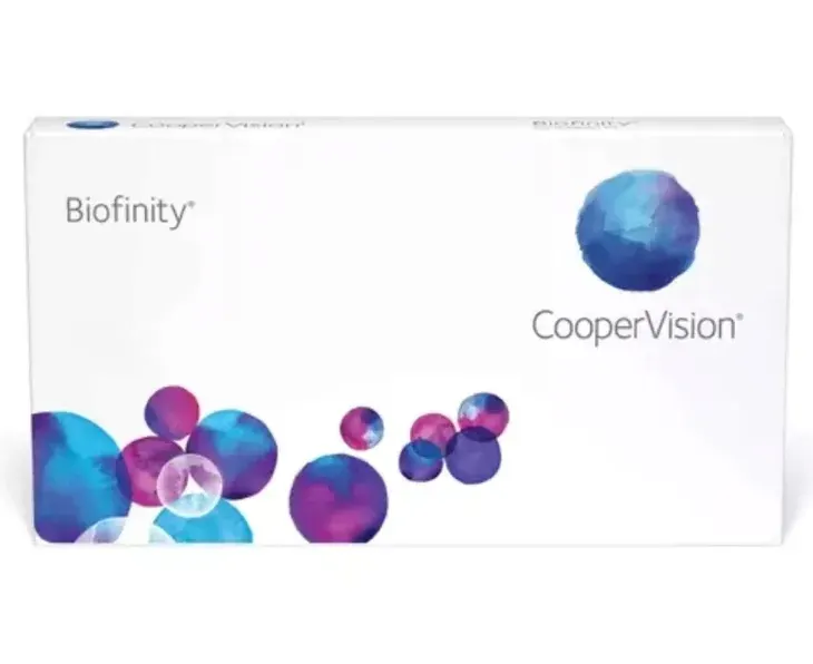 Miesięczne Soczewki Kontaktowe Biofinity 6 szt. Moc -1,00
