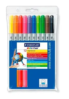 Staedtler, Flamastry dwustronne Noris Club, 10 sztuk