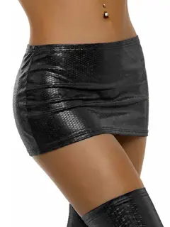 Luciana Wetlook Skirt Black - M
