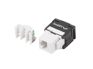 Lanberg Moduł keystone gniazdo beznarzędziowy RJ45 - LSA UTP kat.5e 180 stopni do puszki montażowej