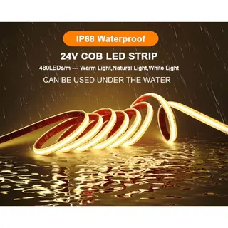 Taśma LED zewnętrzna 24V IP68 4000K 480 LED CRI90 5m ULLS45