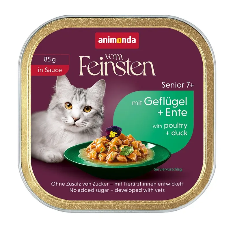 ANIMONDA Vom Feinsten Senior in Sauce Drób i kaczka- mokra karma dla kota - 85g