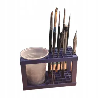 Uchwyt na pędzle i kubek z wodą - Paintbrush + Water cup Holder