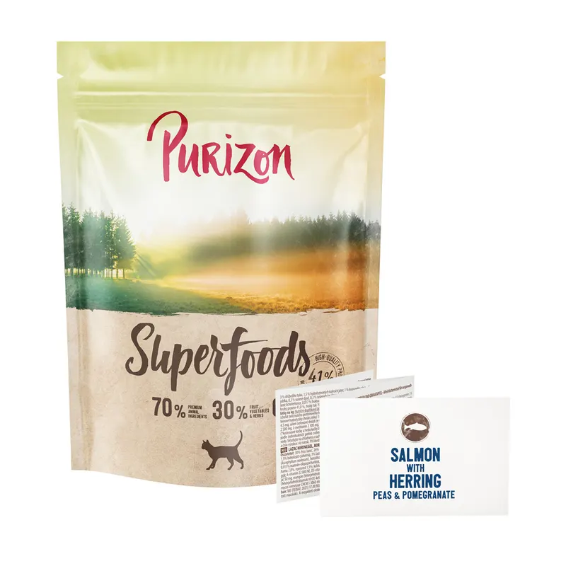 Purizon Superfoods, łosoś ze śledziem - 400 g