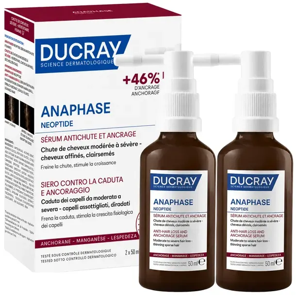 Serum przeciw wypadaniu włosów Zagęszcza Ducray ANAPHASE NEOPTIDE 2x50ml
