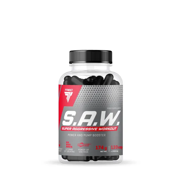 S.A.W. CAPSULES – booster przedtreningowy w kapsułkach - 120 kaps.