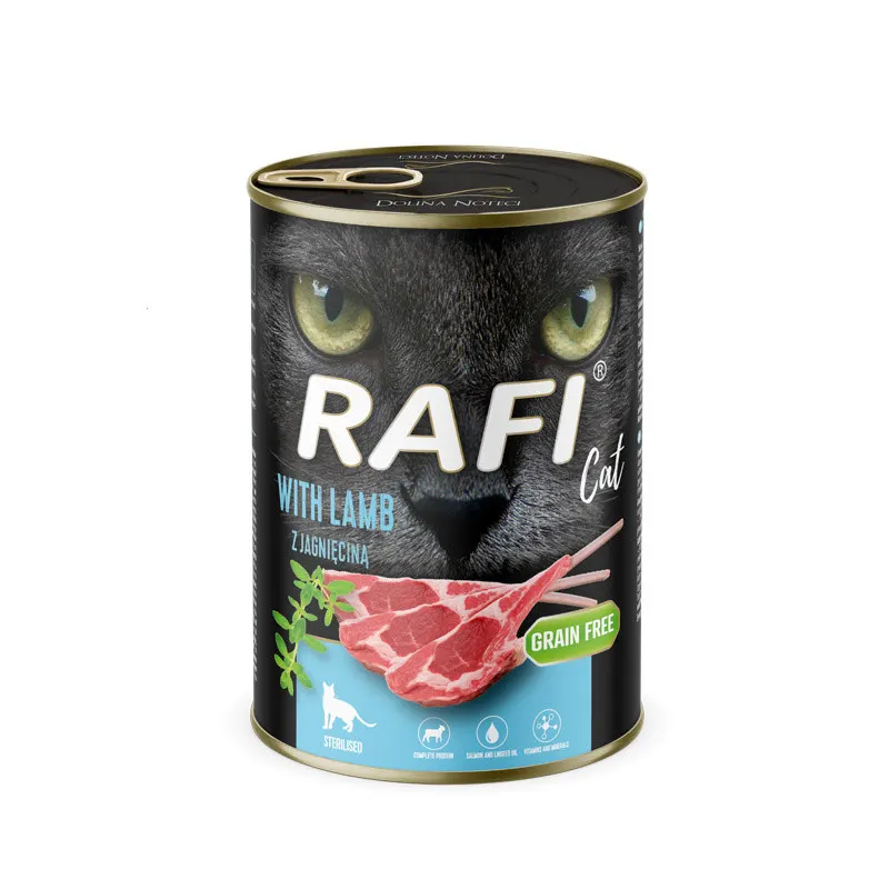 RAFI Cat Adult z jagnięciną - mokra karma dla kota - 400g