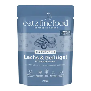 catz finefood, 8 x 85 g - Łosoś i drób