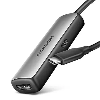 AXAGON RVC-HI8KPD Adapter aktywny USB-C -> HDMI 8K/60Hz, Aluminiowy, PD100W, 16cm kabel
