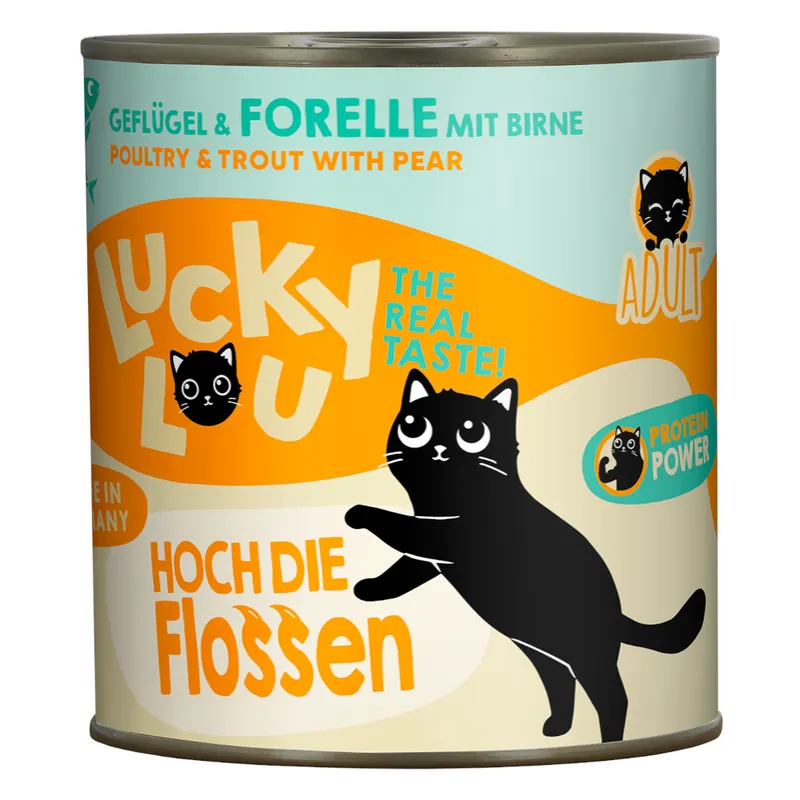 Lucky Lou Adult, 6 x 800 g - Drób i pstrąg