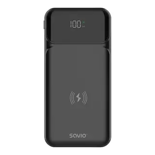 Savio Powerbank bezprzewodowy 10000 mAh, BA-09