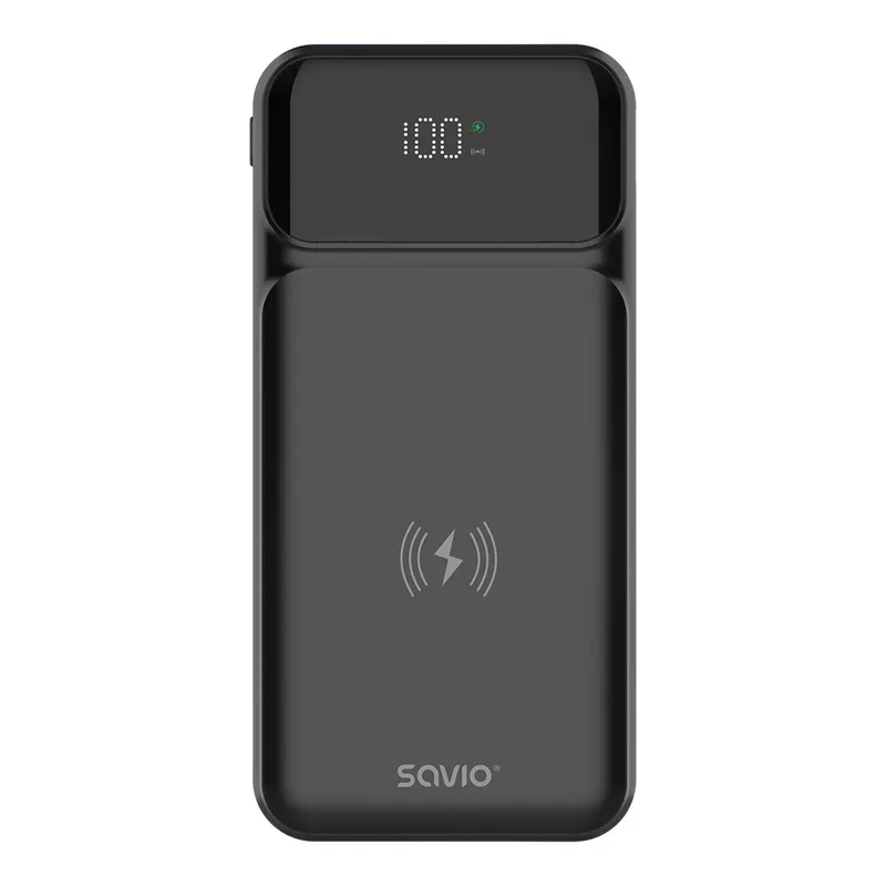 Savio Powerbank bezprzewodowy 10000 mAh, BA-09