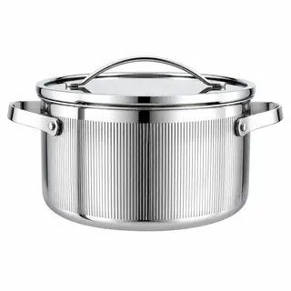 Garnek Vcasa Velora 24Cm Stal 304 Tri-Ply Indukcja Pokrywka Odcedzanie 5,8L