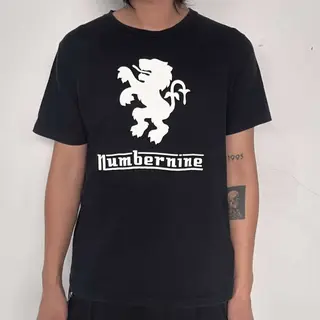 Number (N)ine SS00 Lambretta Retro Print N9 Short Sleeve T-Shirt for Men Summer Tees