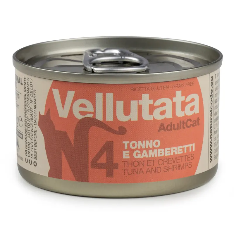 Natural Code Velouté Can, 6 x 85 g - Tuńczyk i krewetki