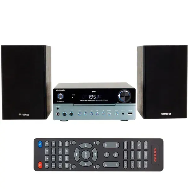 MIKROWIEŻA AIWA MSBTU-700DAB WIEŻA MOC 50W EQUALIZER RADIO ZEGAR USB AUX